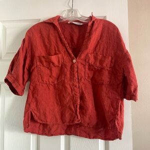 Zara Short Sleeve Button-Down Shirt